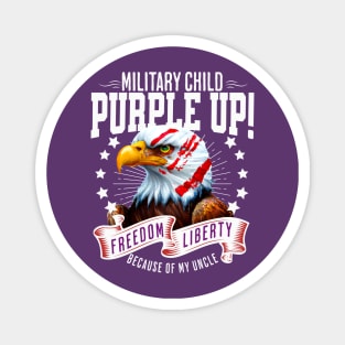 Military Kids - Purple-Up 2023 Holiday - Military Uncle Magnet